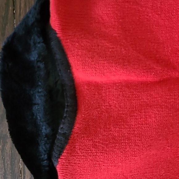 Vtg Crystal-Kobe Red Cardigan Button-up Sweater Black Scottish Terriers Wmns XL - Picture 12 of 13